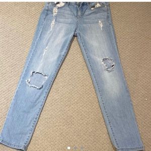 light wash ripped jeans